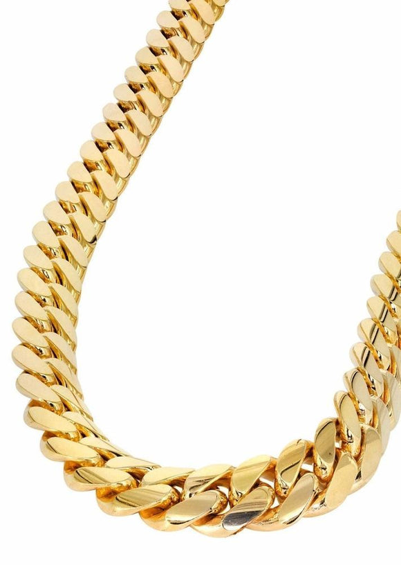 15mm Yellow Gold Cuban Link Chain-Chain--Capital Bling
