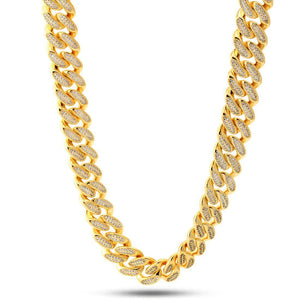 12mm Iced Out Cuban Link Diamond Chain