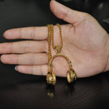 14k Gold Headphone Pendant (With Chain)