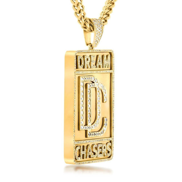 14k Yellow Gold Dream Chasers Chain / Pendant (Meek Mill)-Pendant--Capital Bling