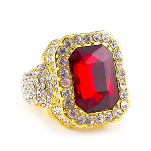 Large 14k Gold Ruby Ring-Ring--Capital Bling