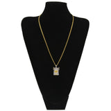 14k Yellow Gold King Jesus Piece Necklace (With Chain)-Pendant--Capital Bling