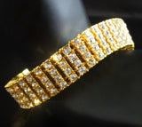 15mm Yellow Gold Four Row CZ Tennis Bracelet-Bracelets--Capital Bling
