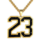 18k Gold "23" Jordan Pendant (with Chain)-Pendant--Capital Bling