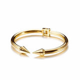 18k Gold Arrowhead Bangle-Bracelets--Capital Bling