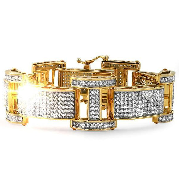 18k Gold Bar Diamond Bracelet-Bracelets--Capital Bling