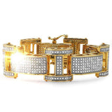 18k Gold Bar Diamond Bracelet-Bracelets--Capital Bling