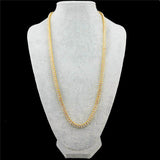5mm 14k Gold Single Row CZ Tennis Chain-Chain--Capital Bling