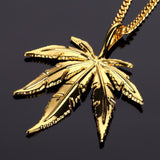 18k Gold Pot Leaf Pendant (With Chain)-Pendant--Capital Bling