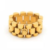 14k Gold Watch Band Link Ring