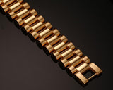 18k Gold Watch Link Bracelet-Bracelets--Capital Bling