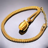 18k Gold Grenade Pendant (With Chain)-Pendant--Capital Bling