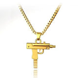 18k Gold Uzi Pendant-Pendant--Capital Bling