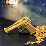 18k Pistol Gun Pendant (with chain)-Pendant--Capital Bling