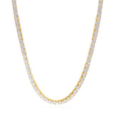 5mm 14k Gold Single Row CZ Tennis Chain-Chain--Capital Bling