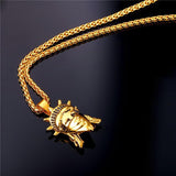Yellow Gold Stature of Liberty Pendant / American Rebel Collection-Pendant--Capital Bling