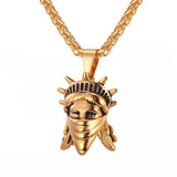 Yellow Gold Stature of Liberty Pendant / American Rebel Collection-Pendant--Capital Bling