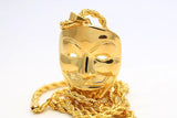 18k Gold Anonymous V for Vendetta Mask Pendant (with chain)-Pendant--Capital Bling