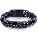 18mm Black Gun Metal Chain Bracelet-Chain--Capital Bling