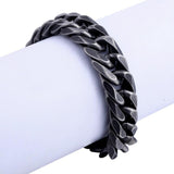 18mm Black Gun Metal Chain Bracelet-Chain--Capital Bling