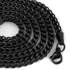 Black Gunmetal Cuban Curb Link Chain-Chain--Capital Bling