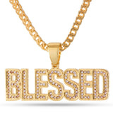 14k Gold BLESSED Pendant Necklace