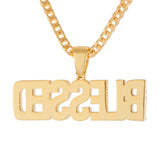 14k Gold BLESSED Pendant Necklace
