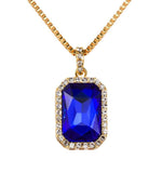 Gold Ruby Pendants (Red, Blue & Black) - Capital Bling