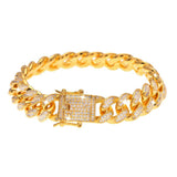 12mm Iced Out Cuban Link CZ Diamond Bracelet-Bracelets--Capital Bling