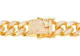12mm Iced Out Cuban Link CZ Diamond Bracelet-Bracelets--Capital Bling
