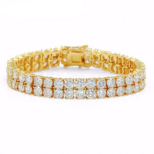14k Gold Double Layer Tennis Bracelet