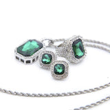 EXCLUSIVE 14k Gold Ruby Jewelry Box Set-Box Set-Green & Silver-Capital Bling