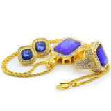 EXCLUSIVE 14k Gold Ruby Jewelry Box Set-Box Set-Blue & Gold-Capital Bling