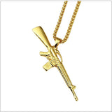 Assault Rifle Pendant (With Chain)-Pendant--Capital Bling