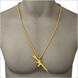 Assault Rifle Pendant (With Chain)-Pendant--Capital Bling