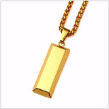 18k Gold Bar Pendant-Pendant--Capital Bling