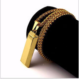 18k Gold Bar Pendant-Pendant--Capital Bling