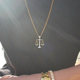 Iced Out 14k Gold Scales Pendants Necklace-Capital Bling