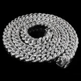 12mm Iced Out Cuban Link CZ Diamond Chain (White Gold)-Chain--Capital Bling