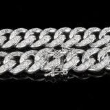 12mm Iced Out Cuban Link CZ Diamond Chain (White Gold)-Chain--Capital Bling