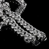 Iced Out 12mm Silver Cuban Link Chain - Capital Bling