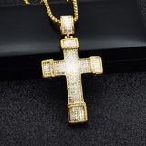 Large Iced Out Bling Cross (with chain)-Pendant--Capital Bling