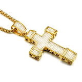 Large Iced Out Bling Cross (with chain)-Pendant--Capital Bling