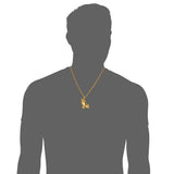 18k Gold Praying Hands Pendant W/ Chain-Pendant--Capital Bling