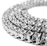 5mm White Gold Single Row CZ Tennis Chain-Chain--Capital Bling