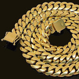 15mm Yellow Gold Cuban Link Chain-Chain--Capital Bling