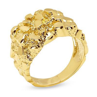 18k Gold Nugget Style Ring-Ring--Capital Bling