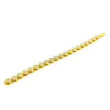 14k Gold Cluster Chain Style Bracelet-Capital Bling
