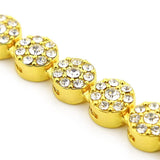14k Gold Cluster Chain Style Bracelet-Capital Bling