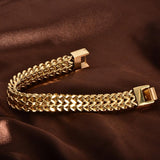 18k Gold Double Franco Chain Bracelet-Capital Bling